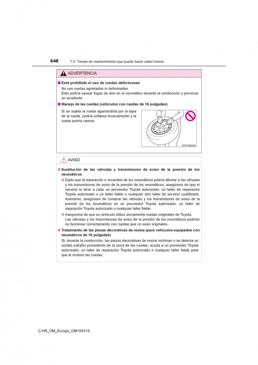 Toyota C HR manual del propietario / page 648