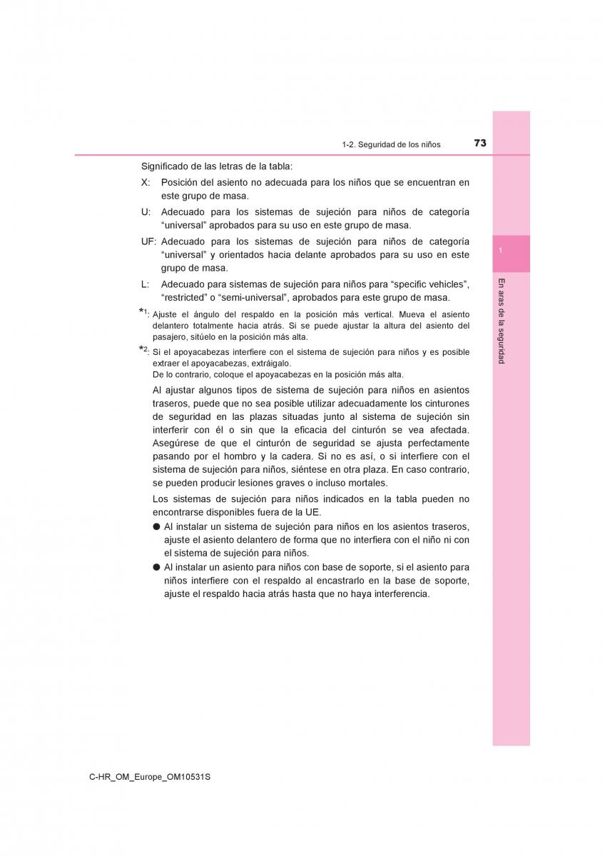 Toyota C HR manual del propietario / page 73