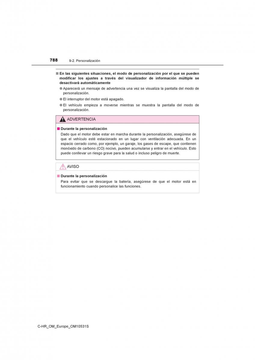 Toyota C HR manual del propietario / page 788