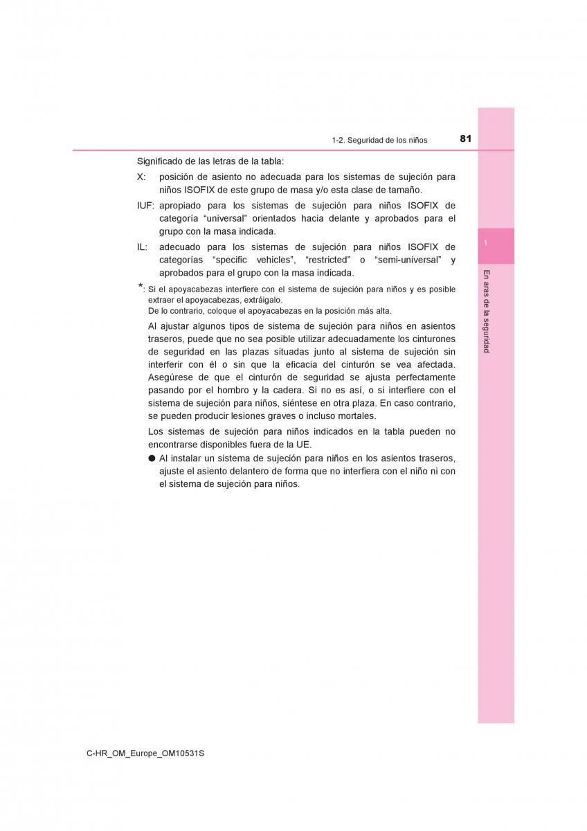 Toyota C HR manual del propietario / page 81