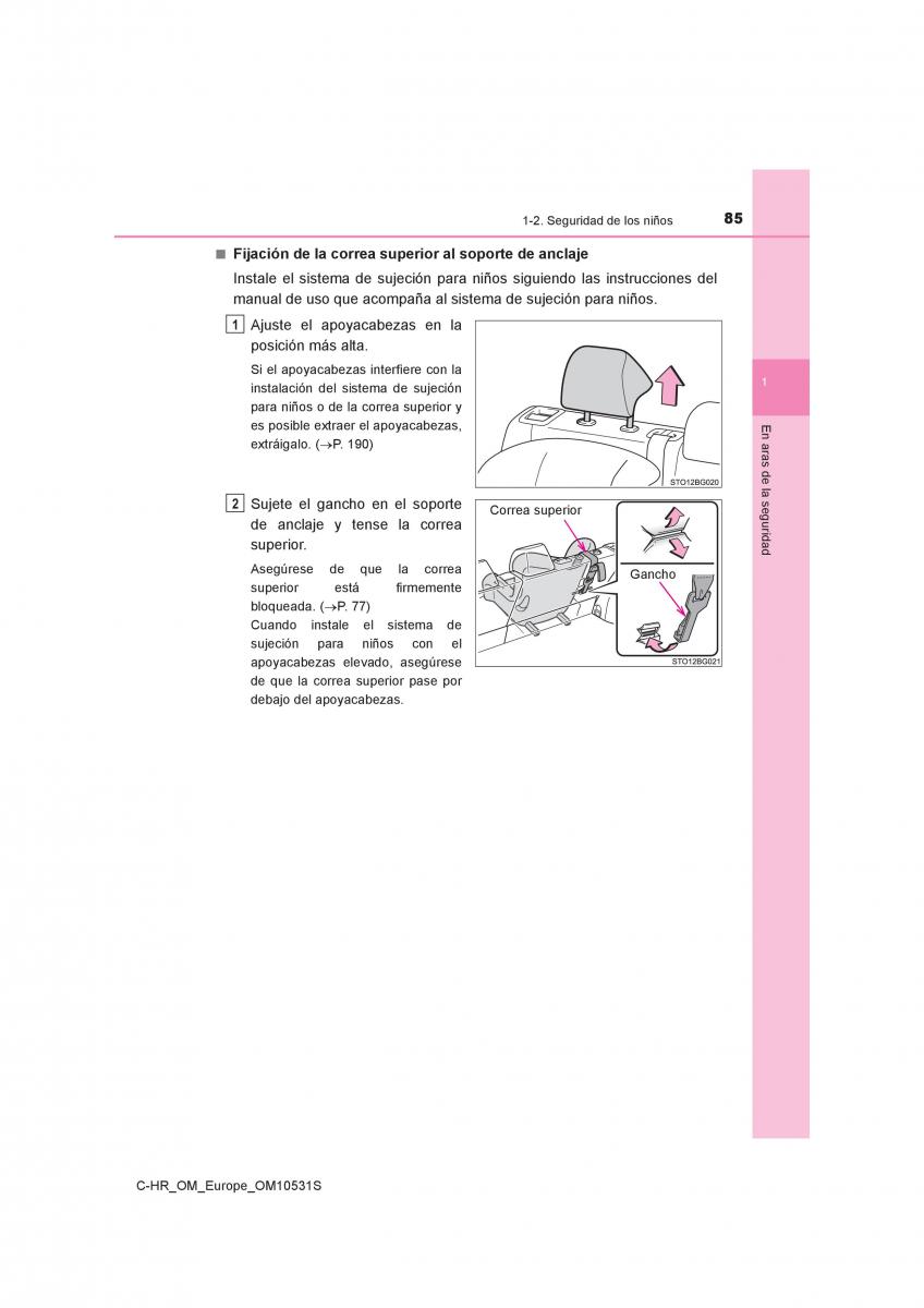 Toyota C HR manual del propietario / page 85