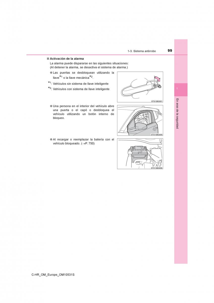 Toyota C HR manual del propietario / page 99