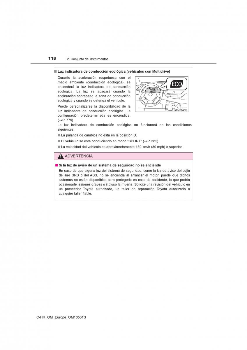 Toyota C HR manual del propietario / page 118