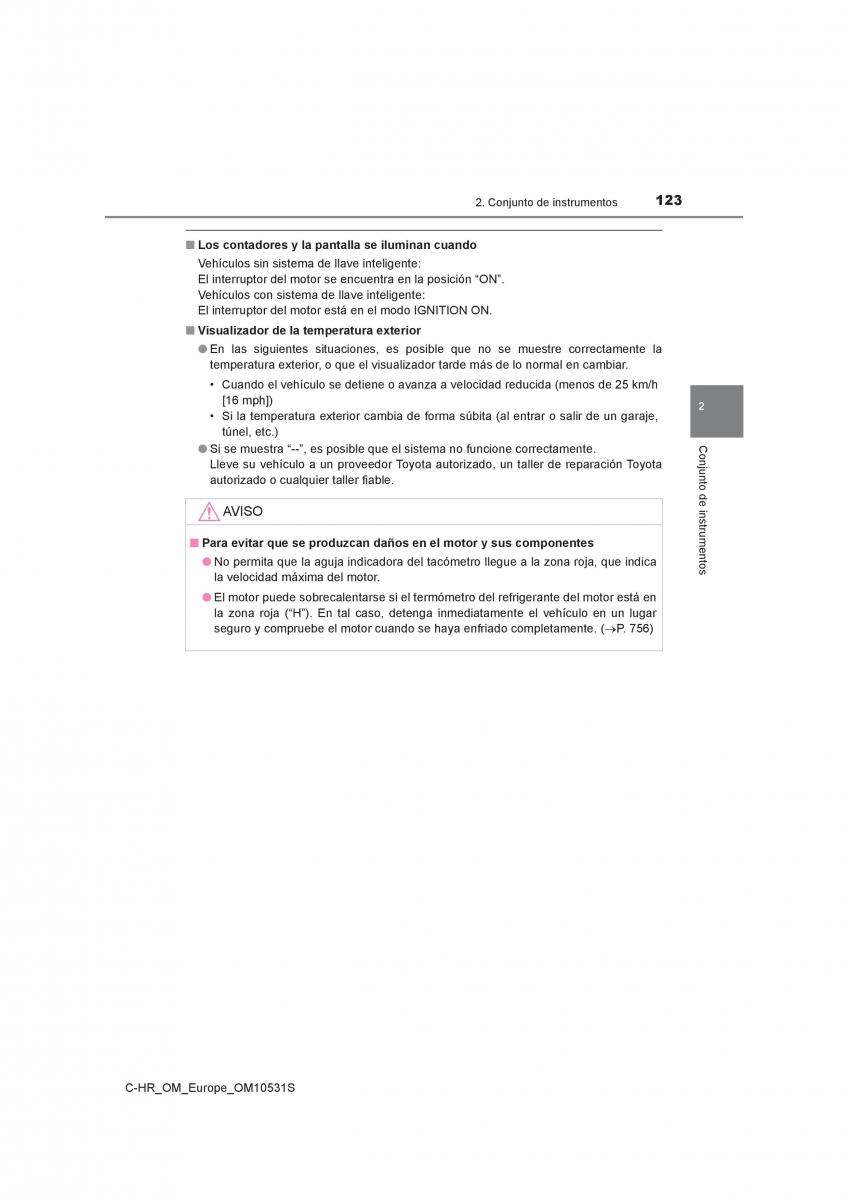 Toyota C HR manual del propietario / page 123