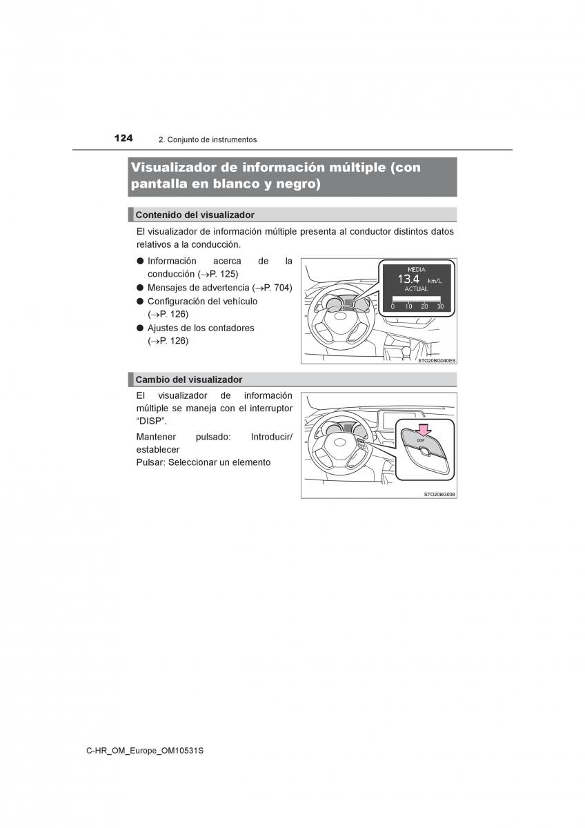 Toyota C HR manual del propietario / page 124