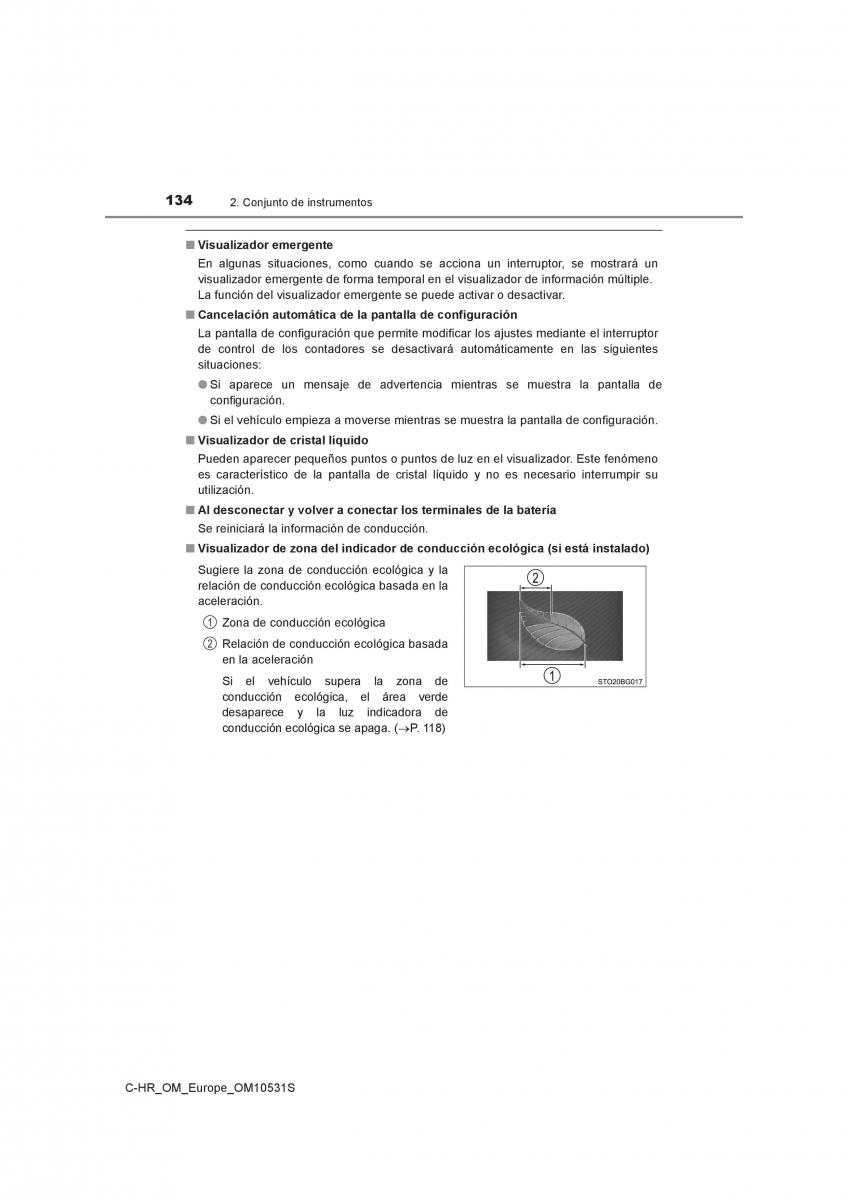 Toyota C HR manual del propietario / page 134