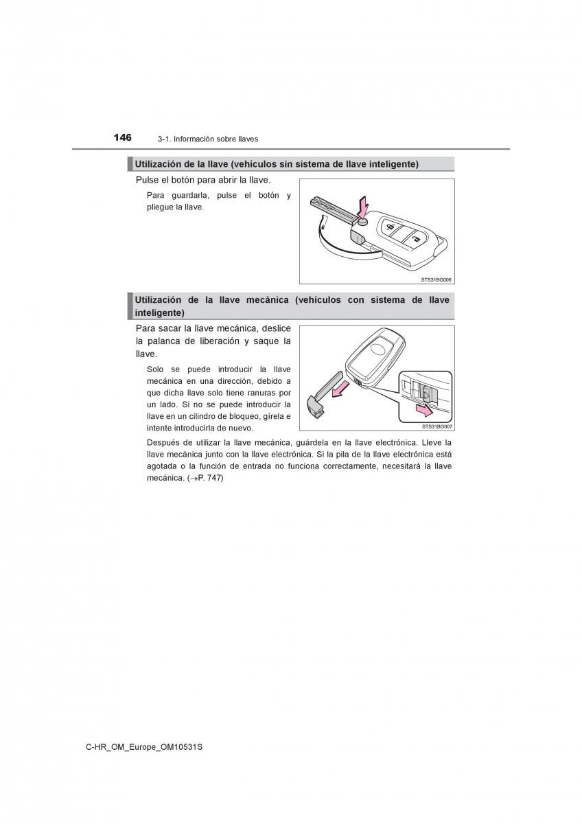 Toyota C HR manual del propietario / page 146