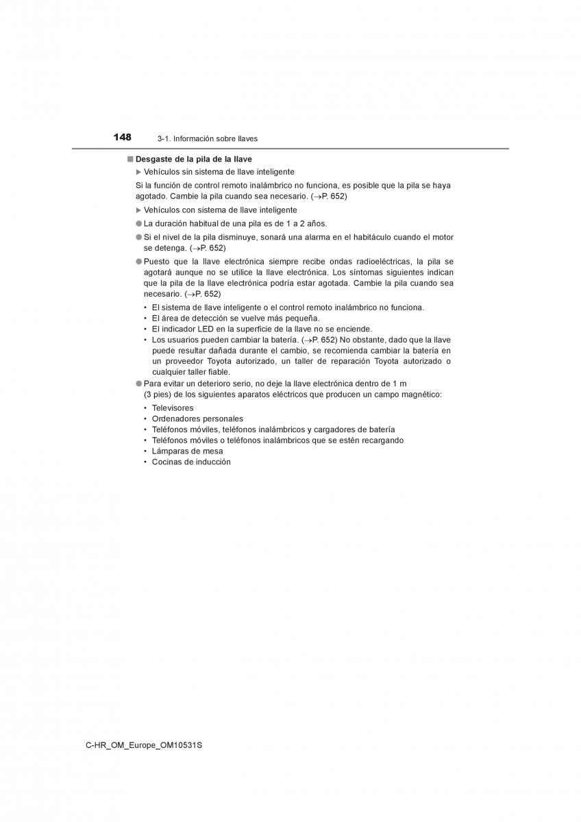 Toyota C HR manual del propietario / page 148