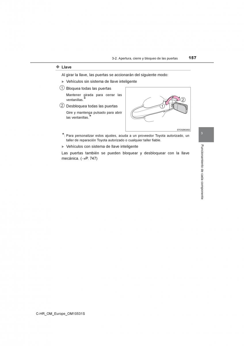 Toyota C HR manual del propietario / page 157