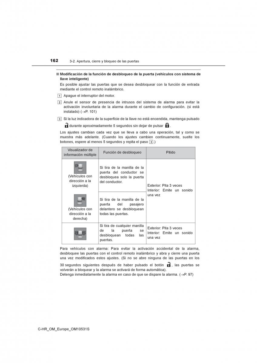 Toyota C HR manual del propietario / page 162