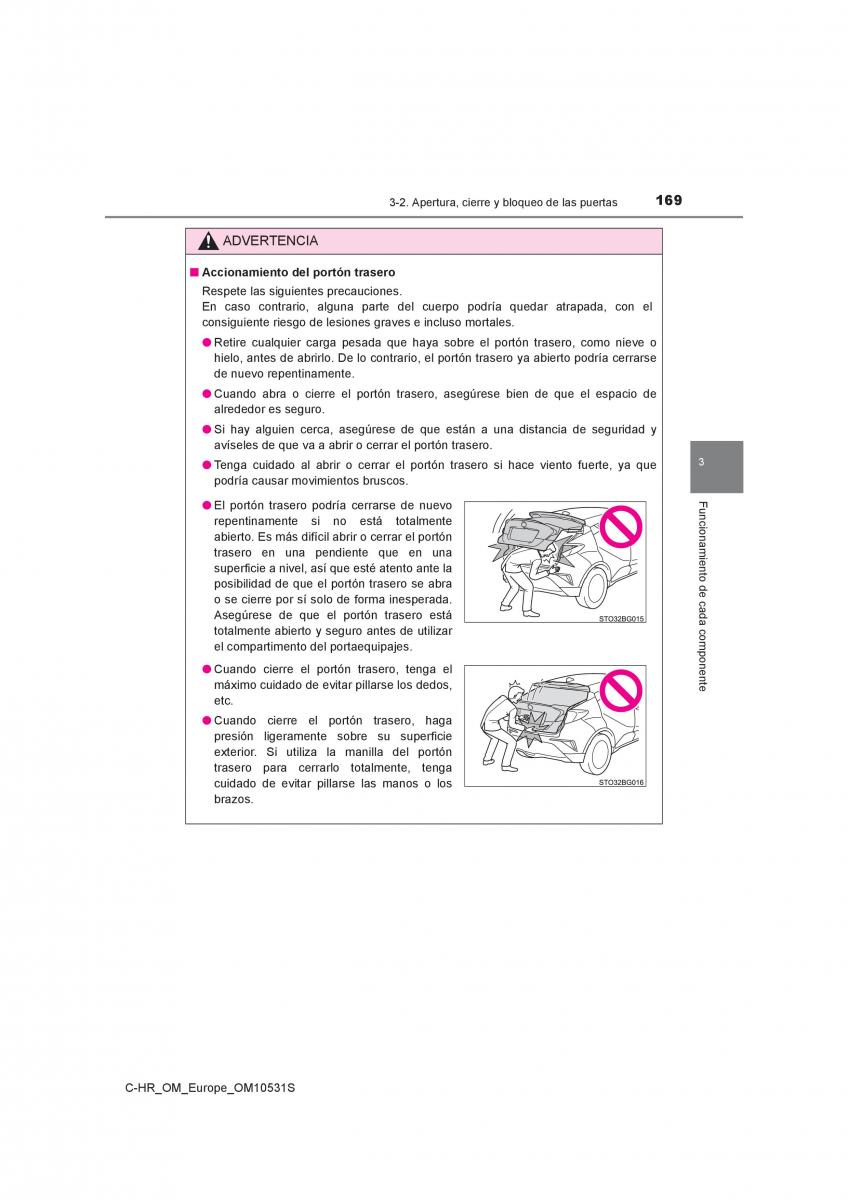 Toyota C HR manual del propietario / page 169