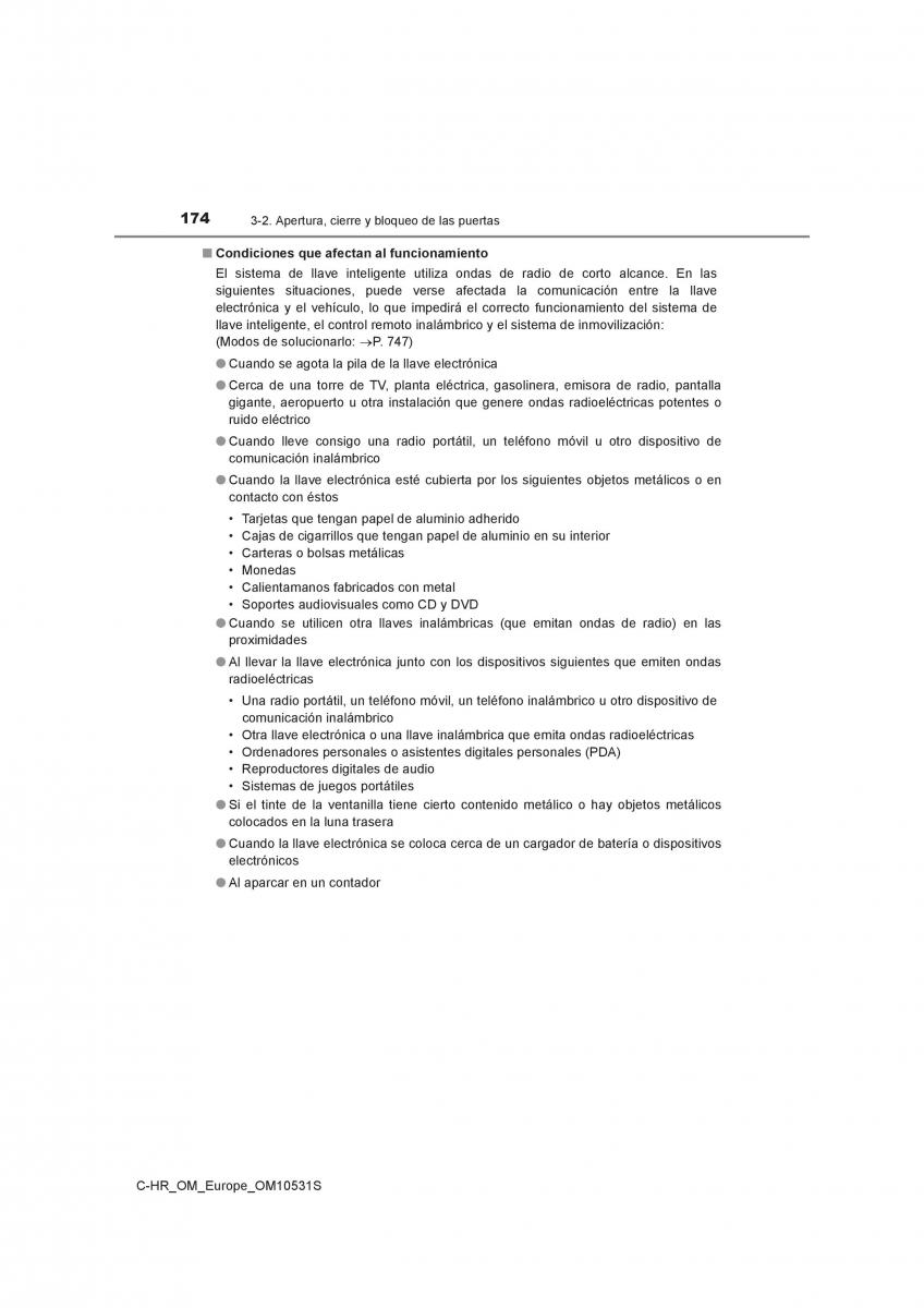 Toyota C HR manual del propietario / page 174