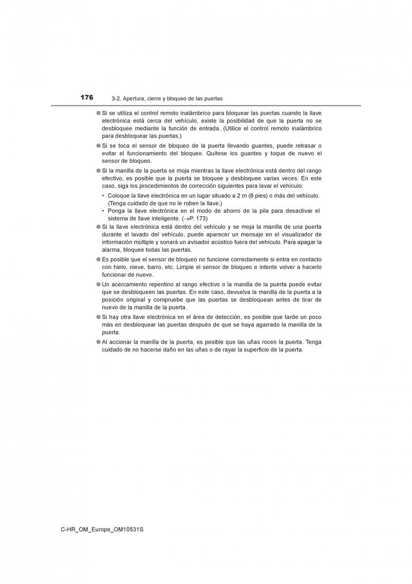 Toyota C HR manual del propietario / page 176