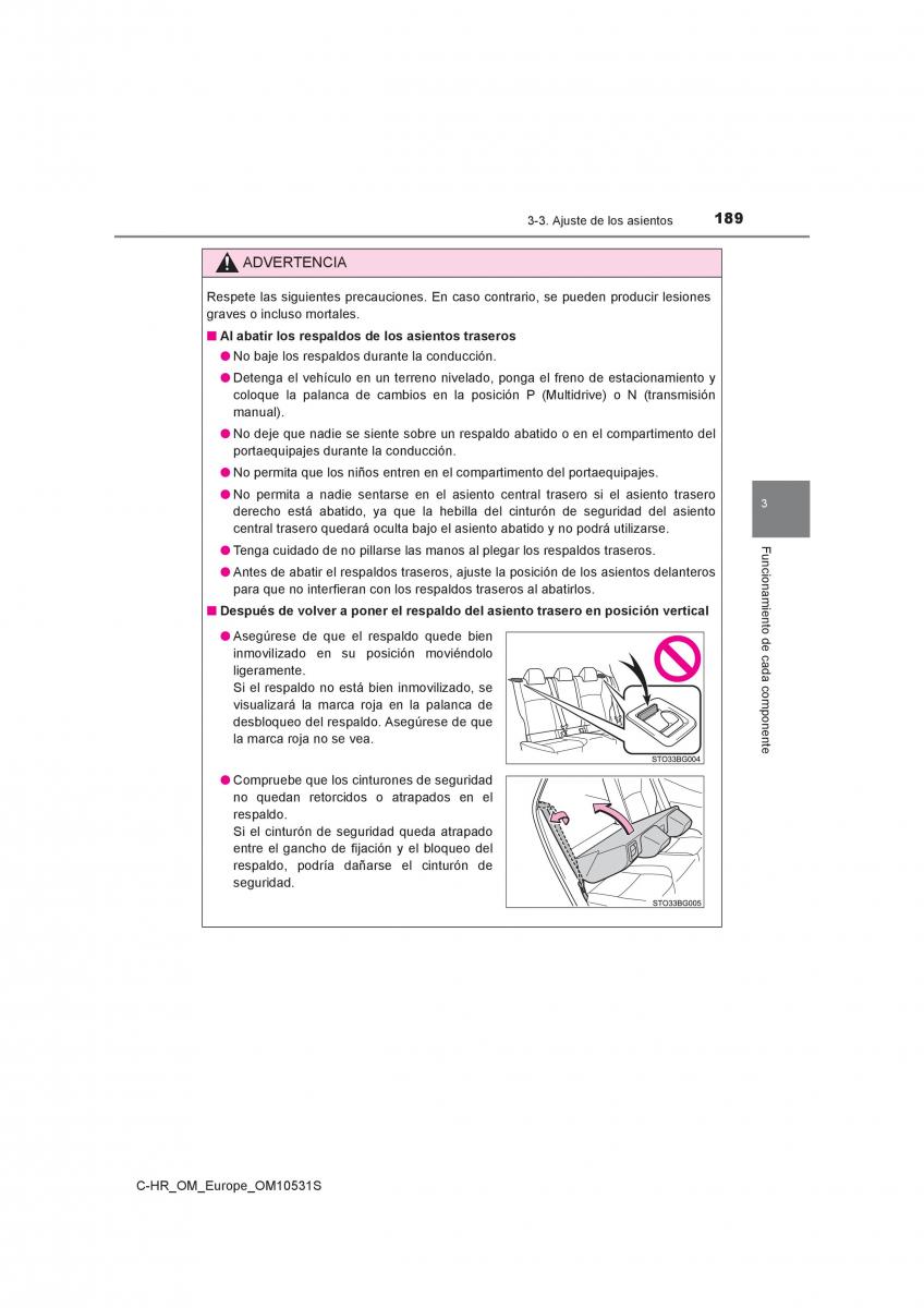 Toyota C HR manual del propietario / page 189