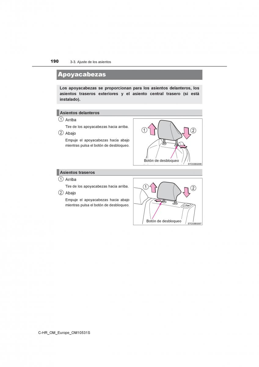 Toyota C HR manual del propietario / page 190