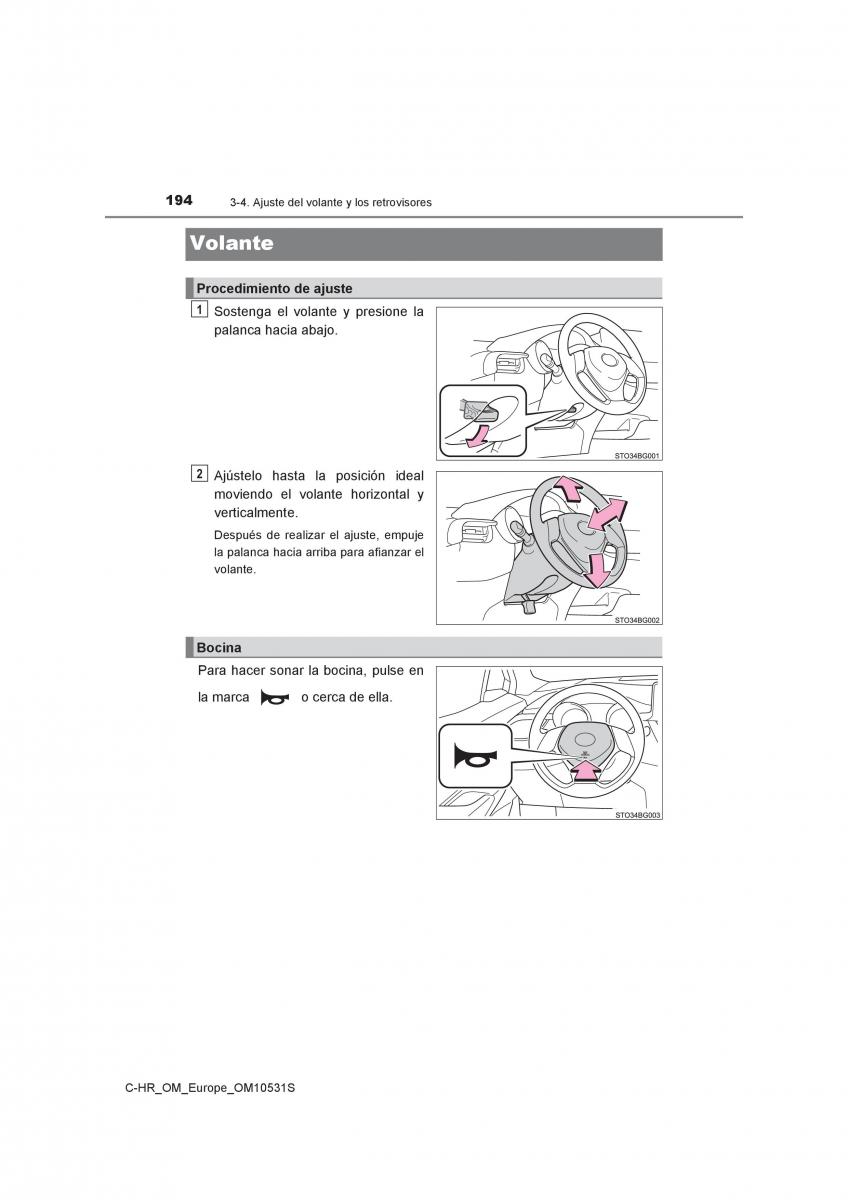 Toyota C HR manual del propietario / page 194