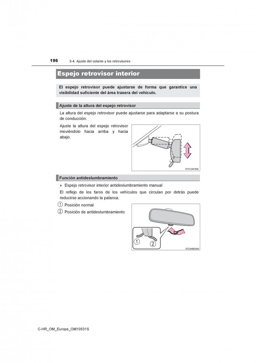 Toyota C HR manual del propietario / page 196