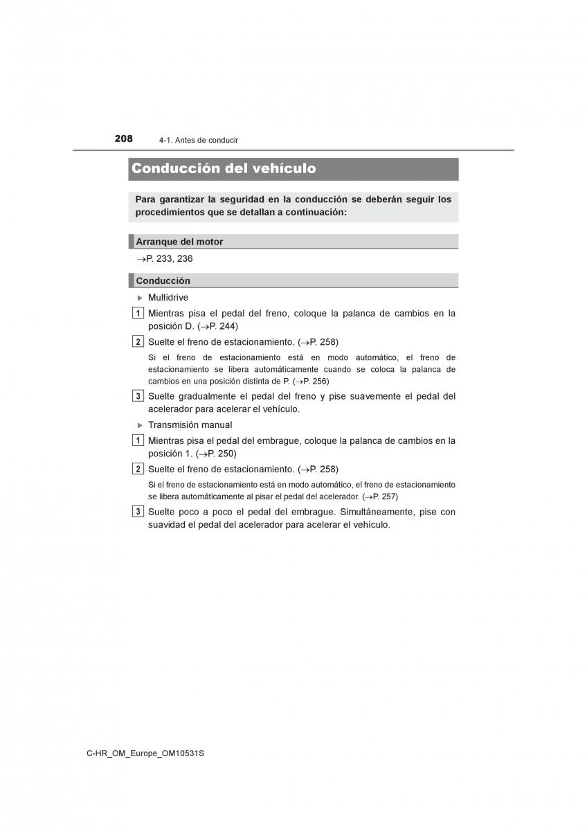 Toyota C HR manual del propietario / page 208