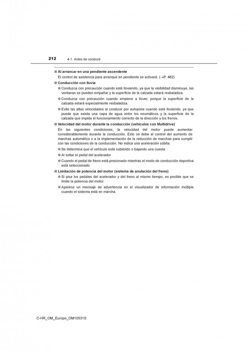 Toyota C HR manual del propietario / page 212