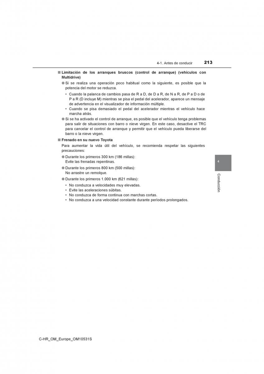 Toyota C HR manual del propietario / page 213