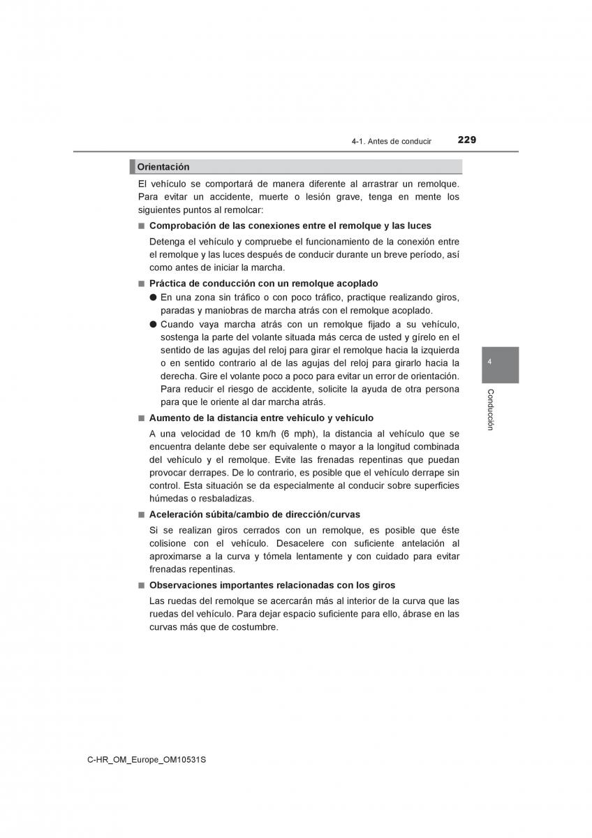 Toyota C HR manual del propietario / page 229