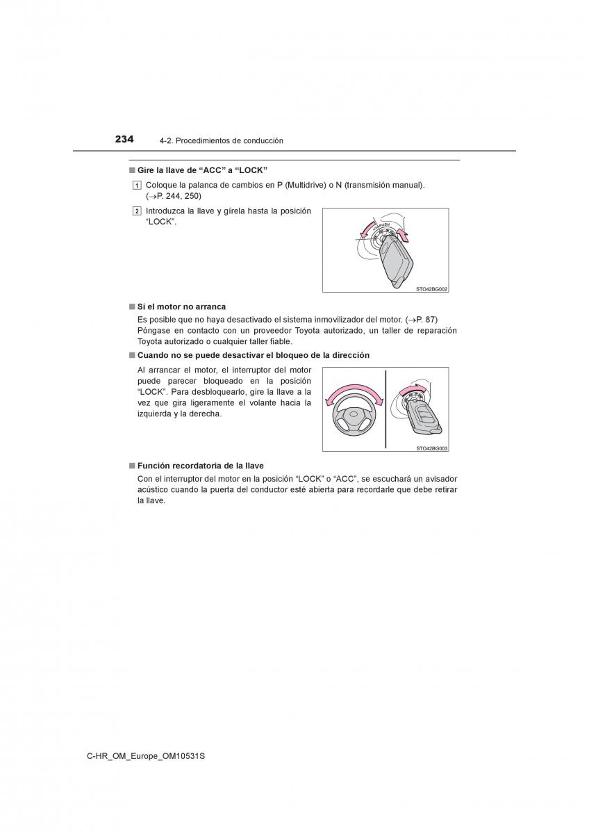 Toyota C HR manual del propietario / page 234