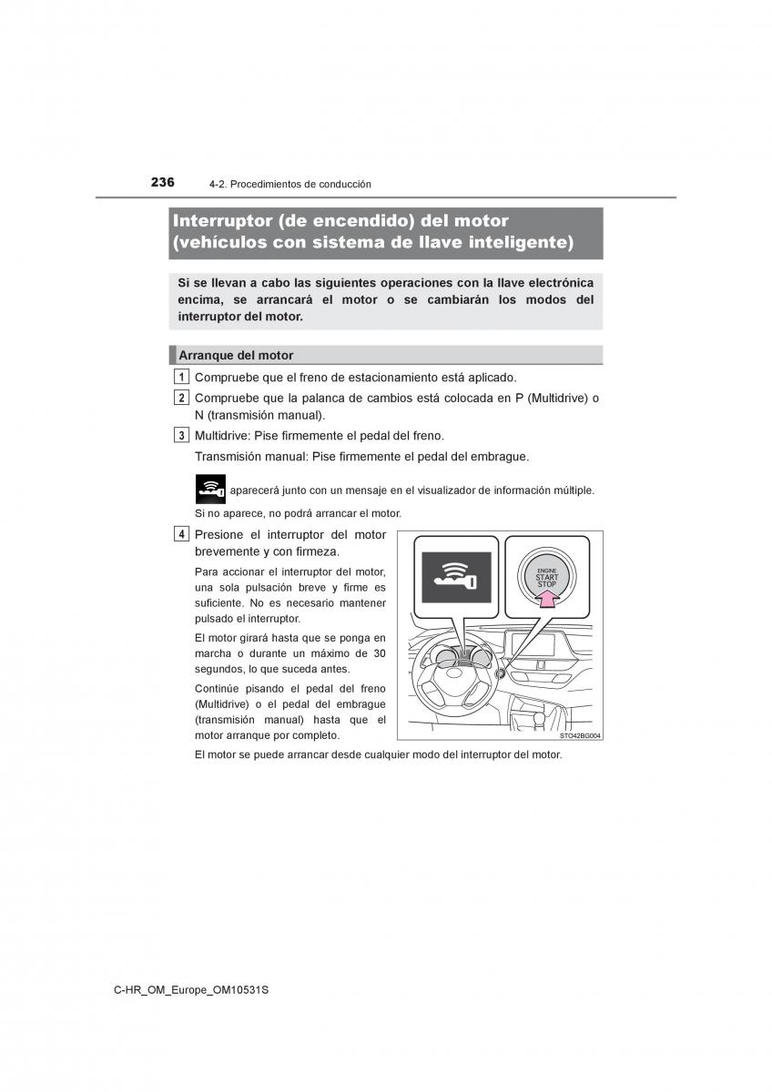 Toyota C HR manual del propietario / page 236