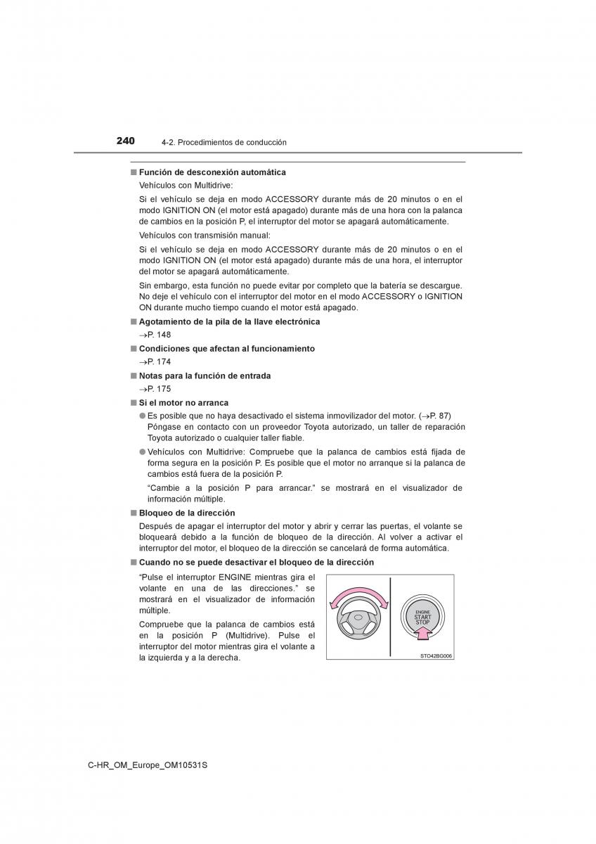 Toyota C HR manual del propietario / page 240