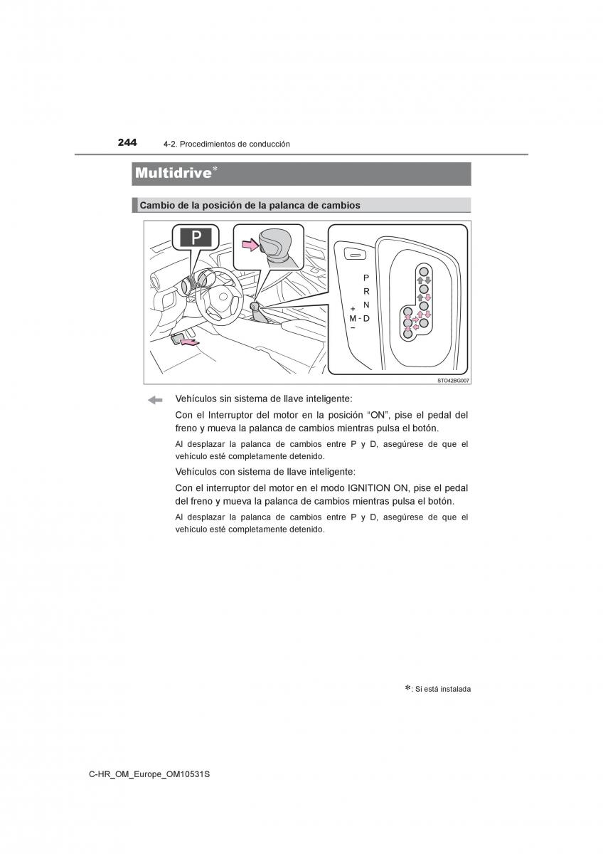 Toyota C HR manual del propietario / page 244