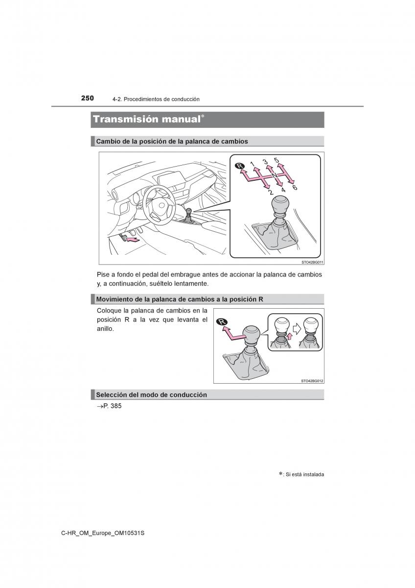 Toyota C HR manual del propietario / page 250