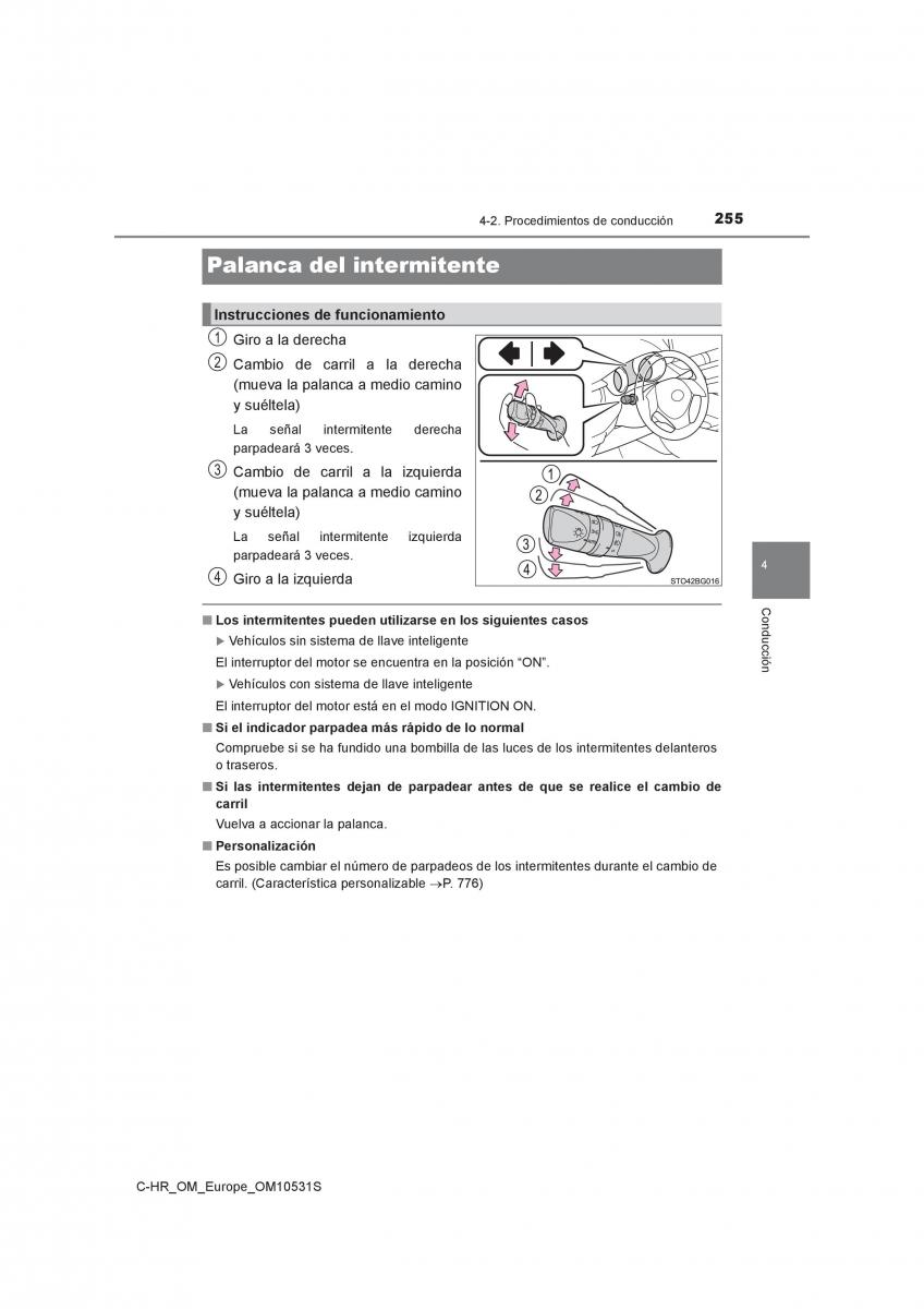 Toyota C HR manual del propietario / page 255