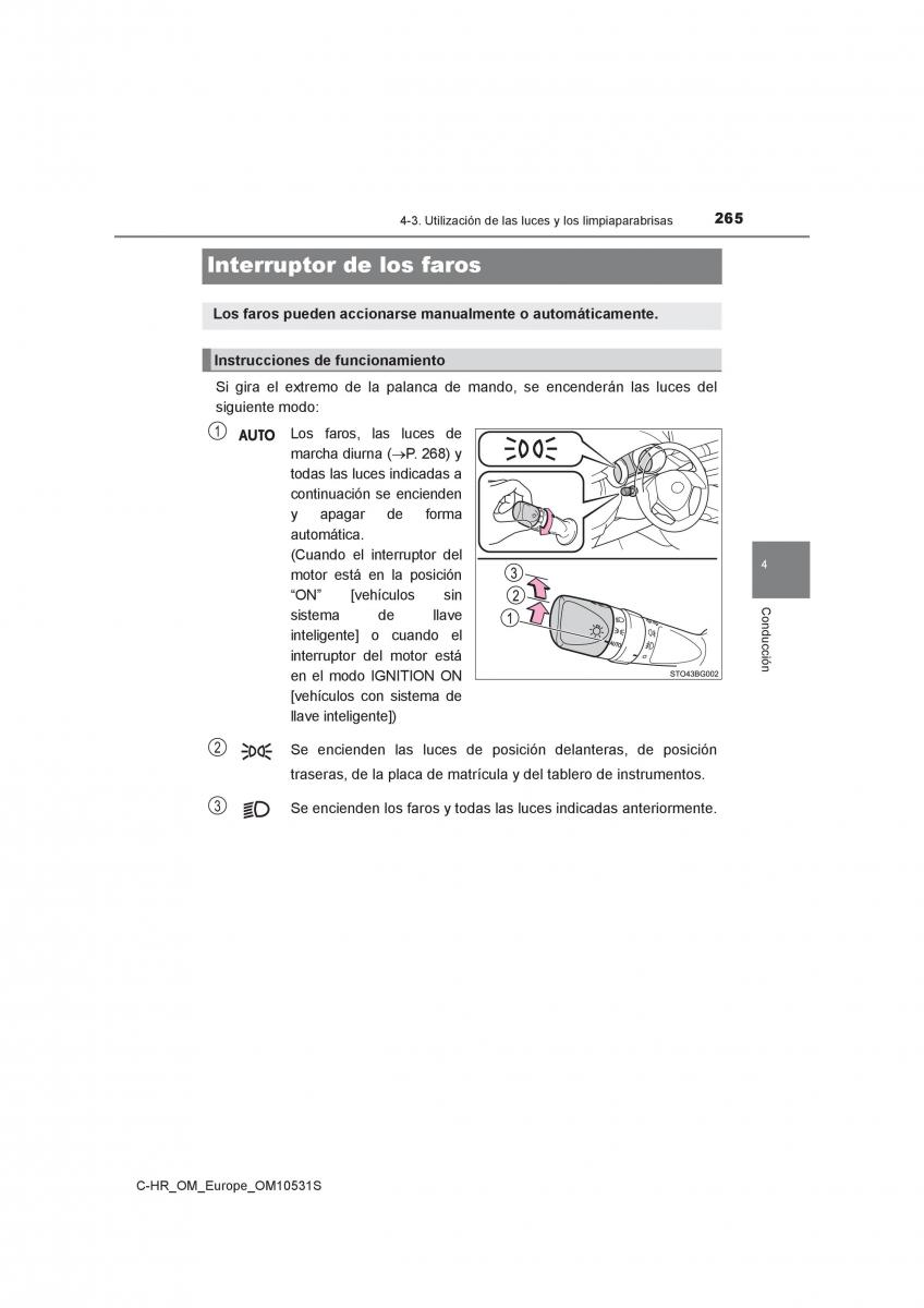 Toyota C HR manual del propietario / page 265