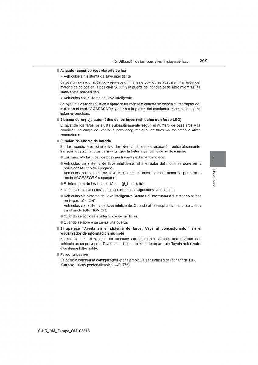 Toyota C HR manual del propietario / page 269