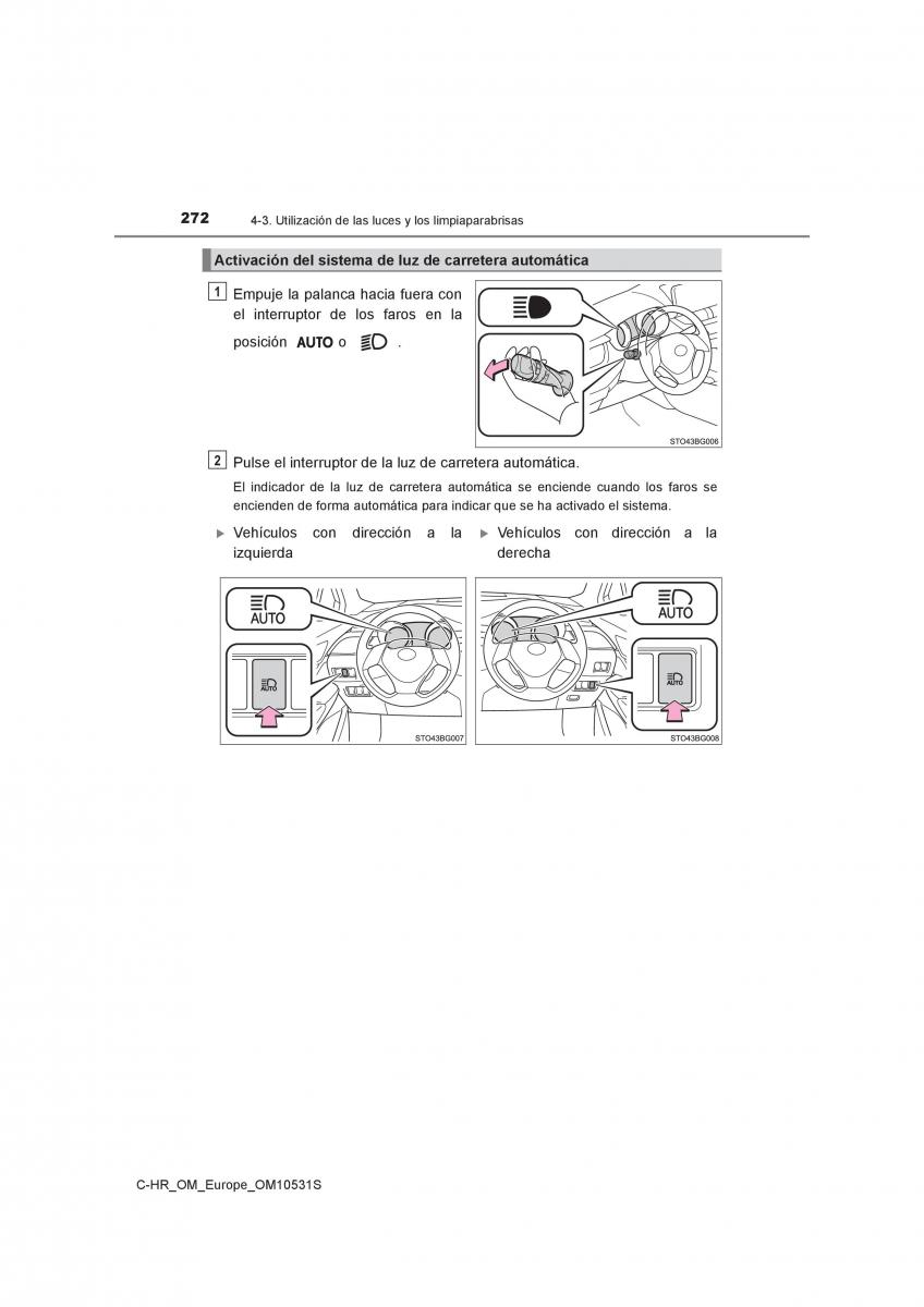 Toyota C HR manual del propietario / page 272