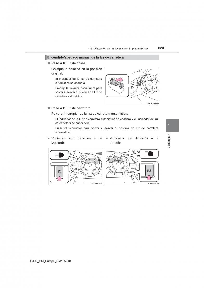 Toyota C HR manual del propietario / page 273