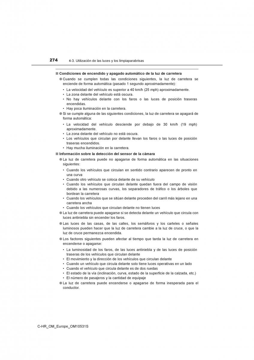 Toyota C HR manual del propietario / page 274