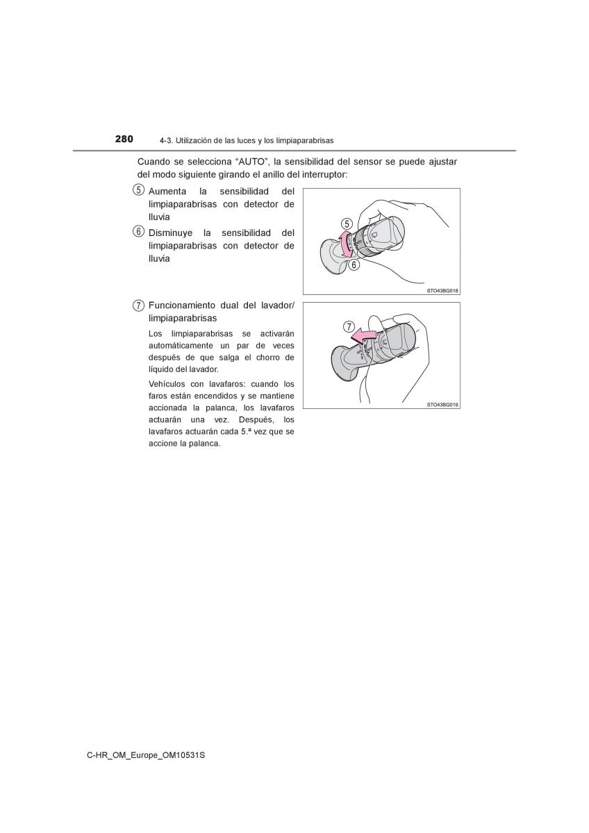 Toyota C HR manual del propietario / page 280