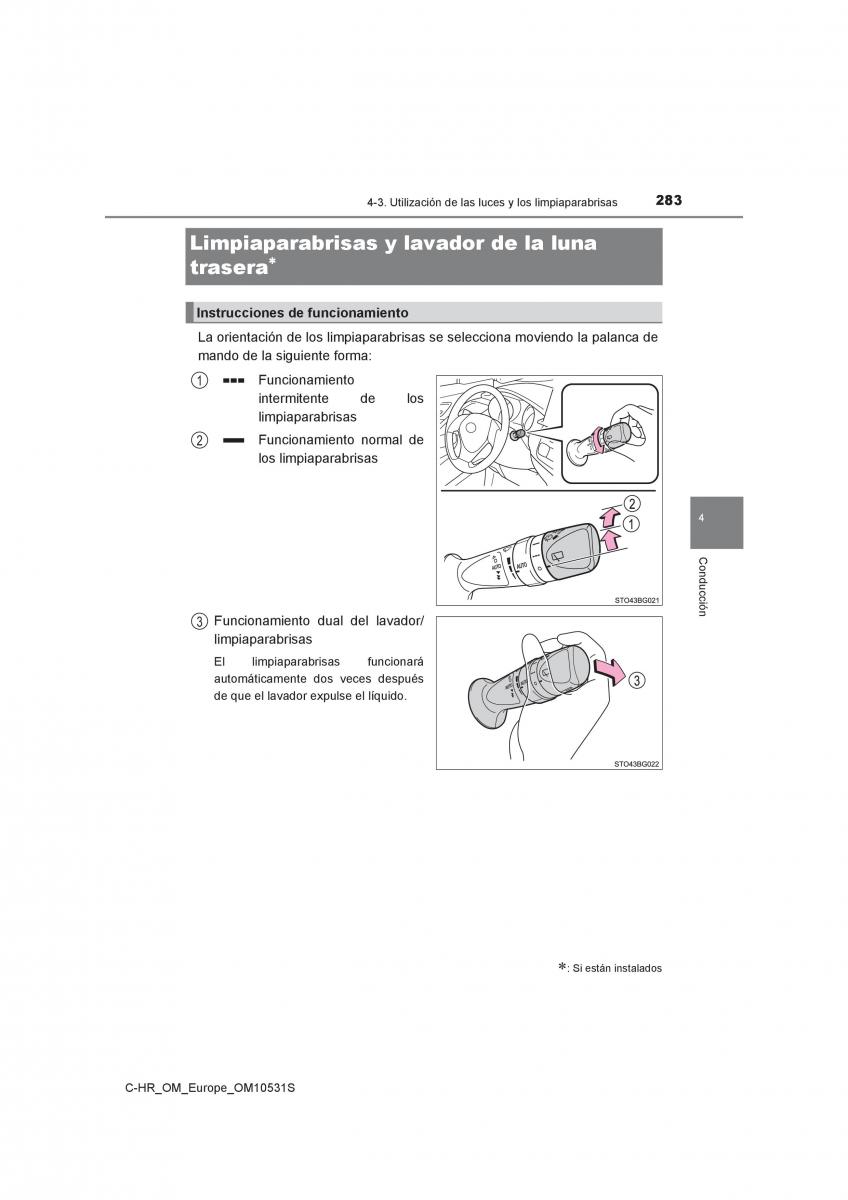 Toyota C HR manual del propietario / page 283