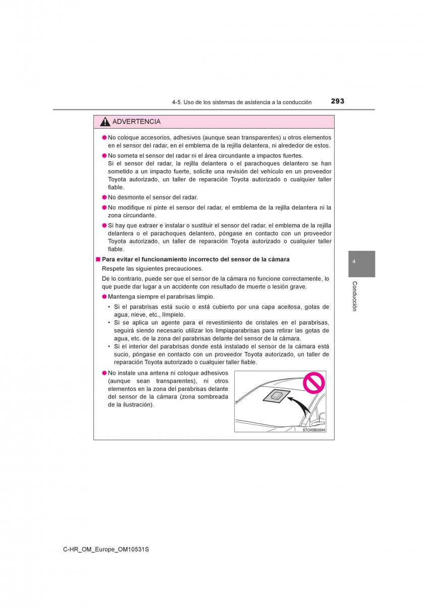 Toyota C HR manual del propietario / page 293