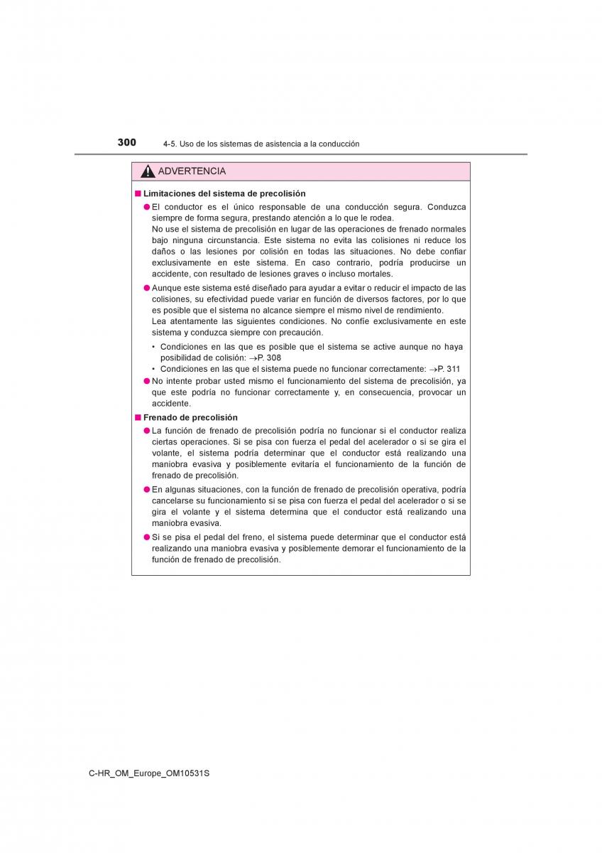 Toyota C HR manual del propietario / page 300