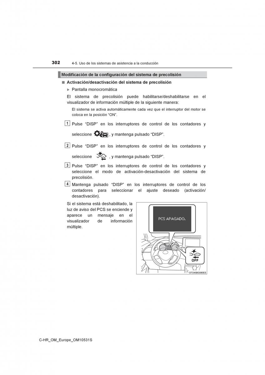 Toyota C HR manual del propietario / page 302