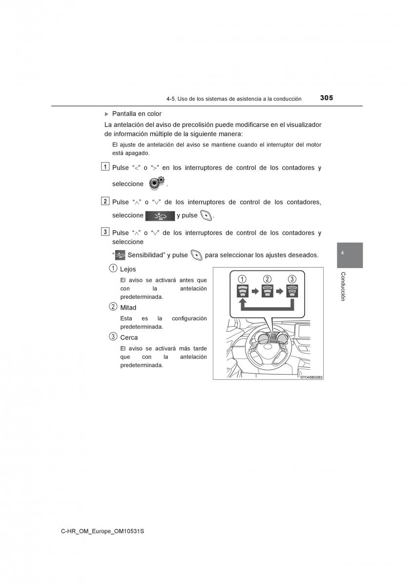 Toyota C HR manual del propietario / page 305