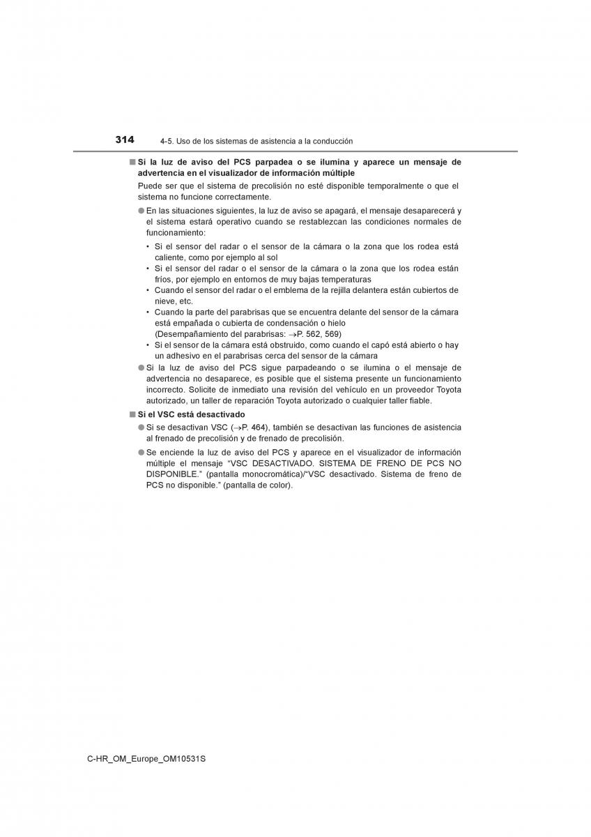 Toyota C HR manual del propietario / page 314