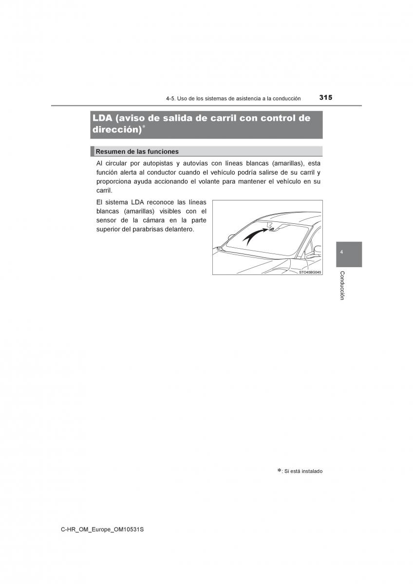 Toyota C HR manual del propietario / page 315