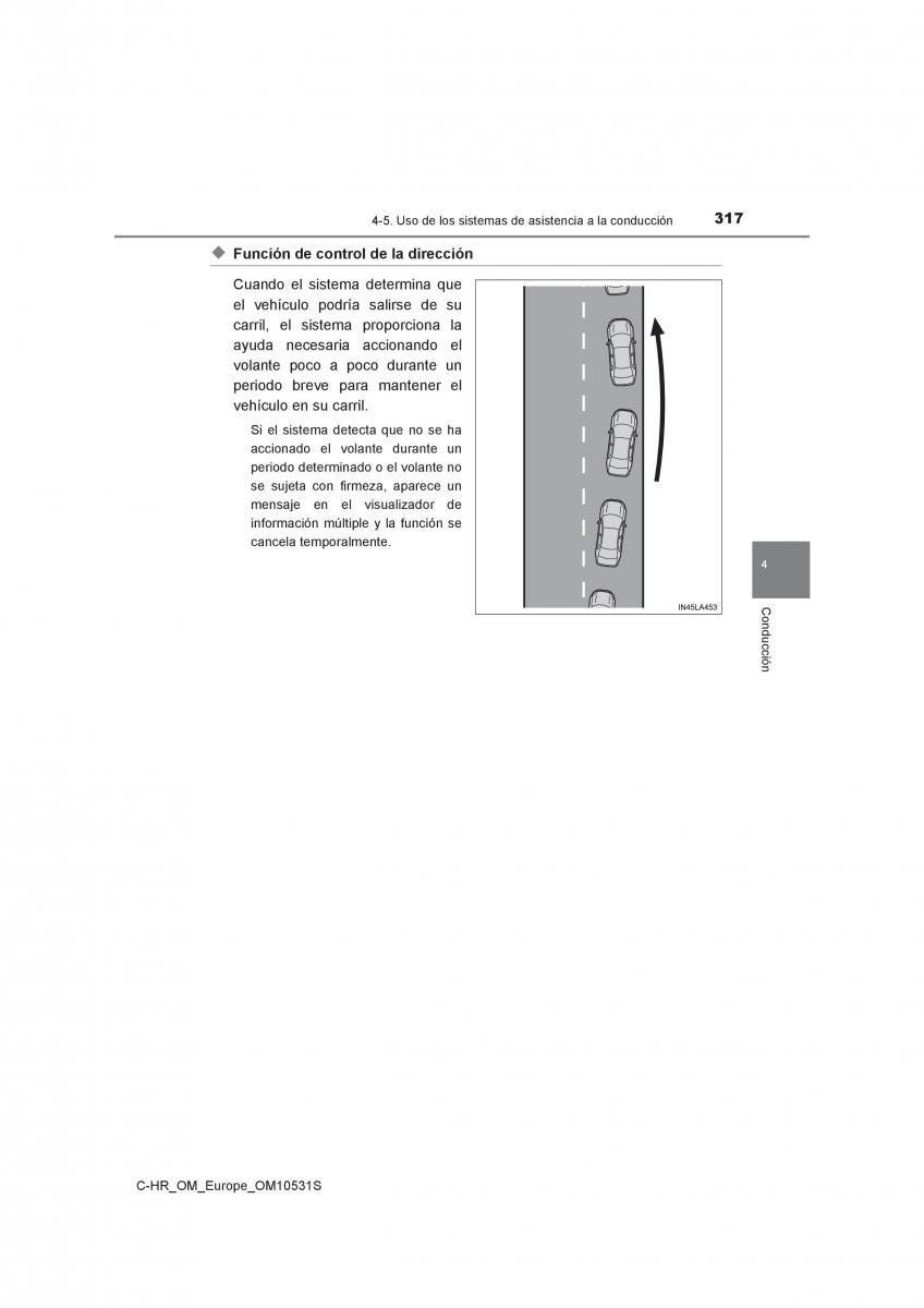 Toyota C HR manual del propietario / page 317