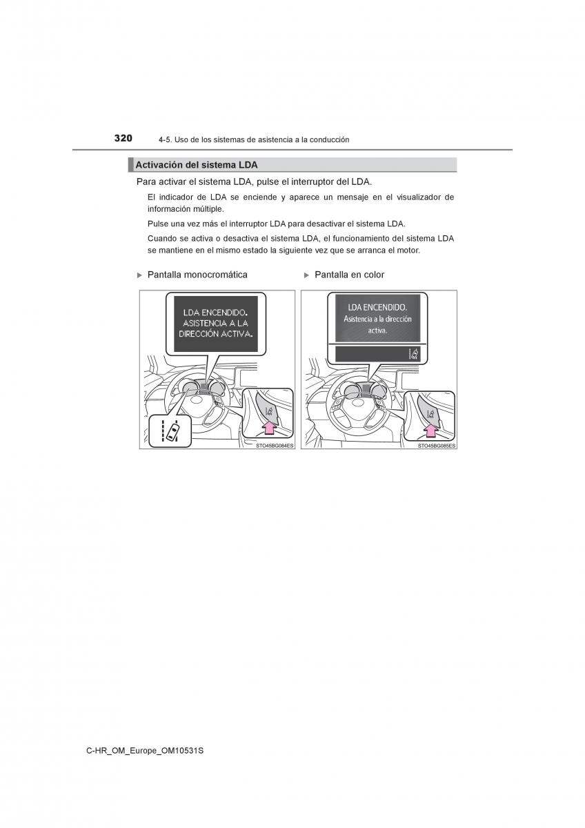 Toyota C HR manual del propietario / page 320