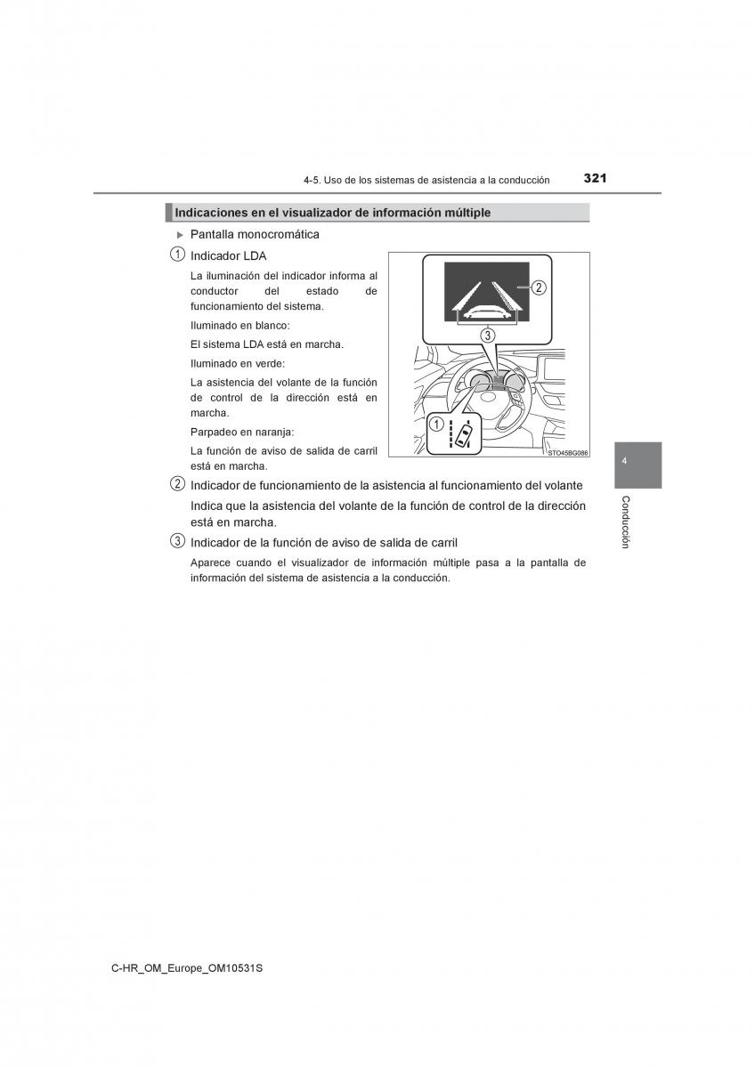 Toyota C HR manual del propietario / page 321