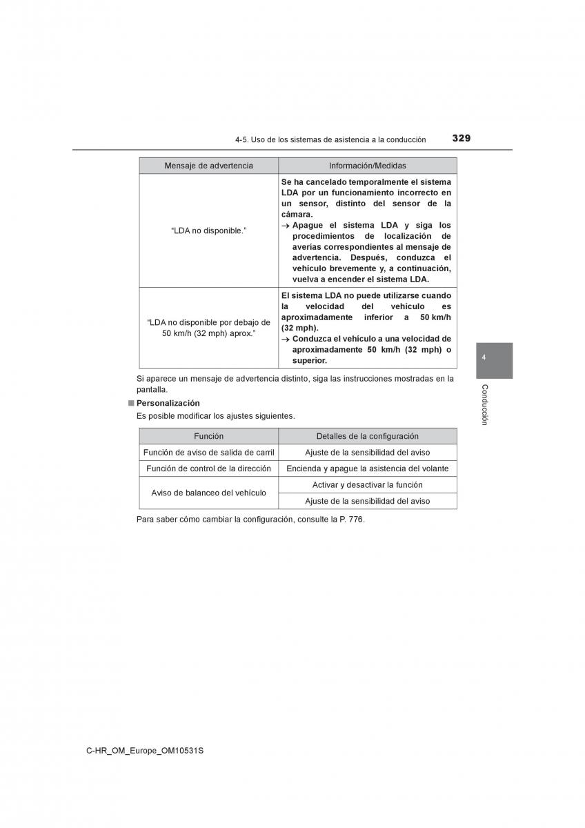 Toyota C HR manual del propietario / page 329