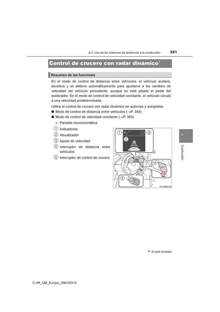 Toyota C HR manual del propietario / page 351