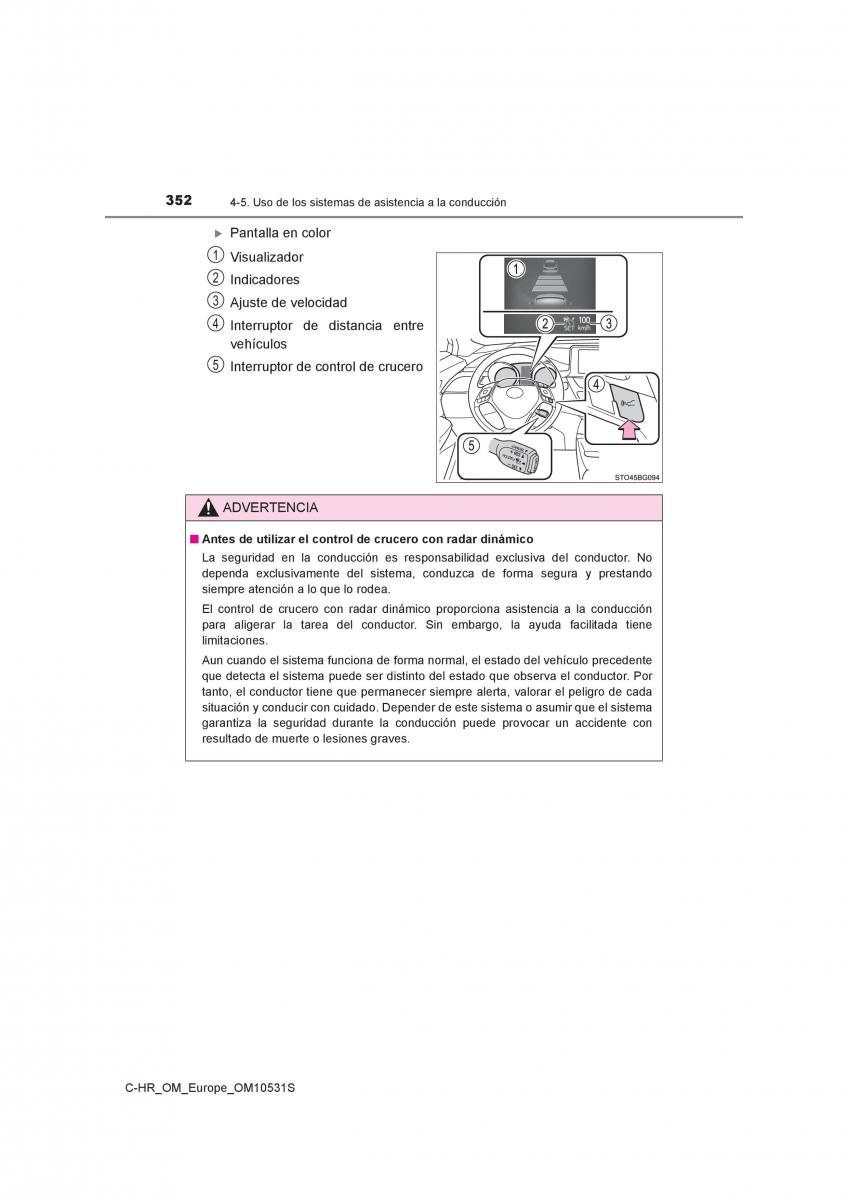 Toyota C HR manual del propietario / page 352